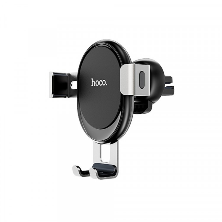 Держатель для смартфона, автомобильный, на воздуховод  hoco CA56 Black+Silver