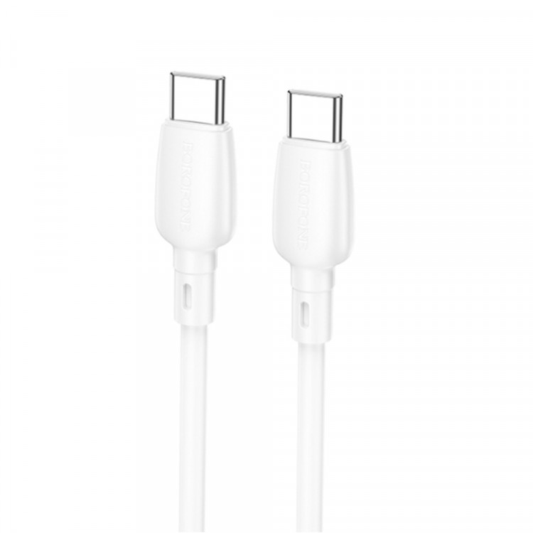 Кабель USB-C Type-C --> Type-C (0.25м, 3.0A, PD 60W)  BOROFONE BX93 White