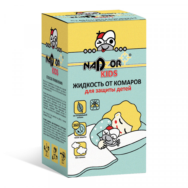 Жидкость для электрофумигатора от комаров для защиты детей (30мл)  NADZOR [DET004G]