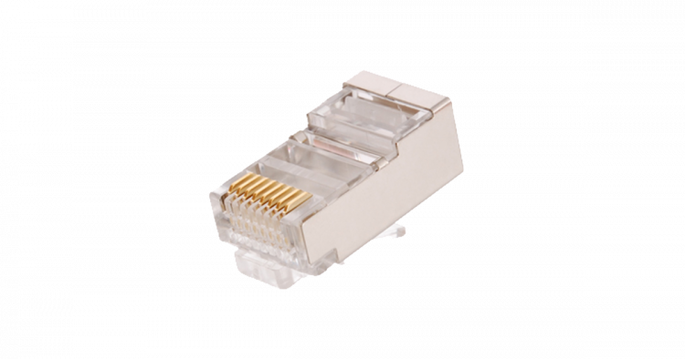 Коннектор RJ45 cat.5e (8P8C) экранированный  Netlan [EC-UP8P8C-SD-003-TR]