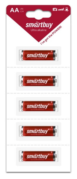 Батарейка [ AA / LR6 ] (1.5V, щелочная)  SmartBuy [SBBA-2A05B]