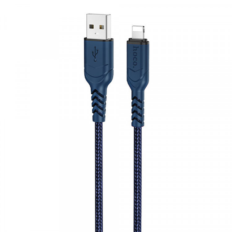 Кабель USB-A 2.0 --> Apple Lightning 8pin (1.0м, 2.4A)  hoco X59 Blue