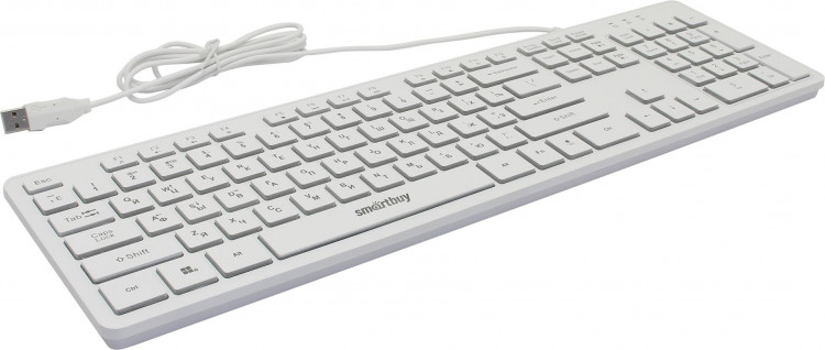 Клавиатура проводная Smartbuy ONE 305 (USB, 104Кл, LED-подсветка) [SBK-305U-W]