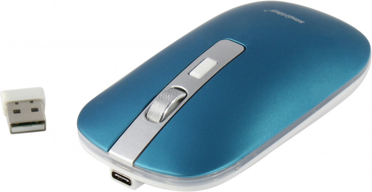 Мышь беспроводная SmartBuy 402 (USB, 4кн+Roll, оптическая, зарядка от USB) [SBM-402CAG-B]