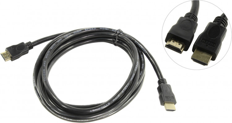 Кабель HDMI-->HDMI (19M-19M, 3.0м, v.1.4) TV-Com [CG150S-3M]