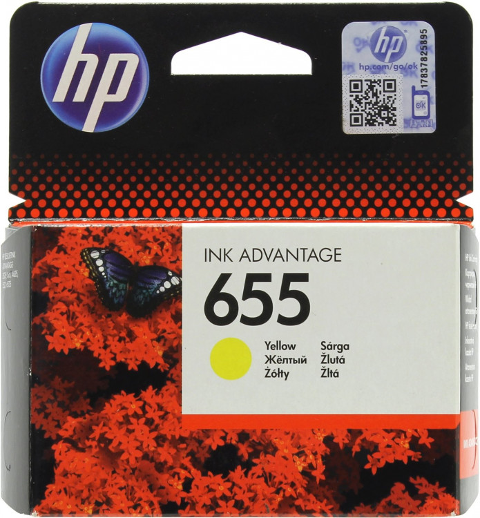 Картридж [CZ112AE] (№655 Yellow) hp (o) для DJ iA 3525, 5525, 4515, 4525