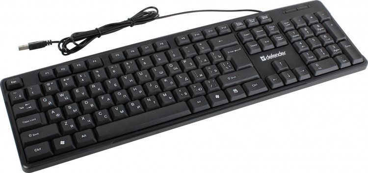 Клавиатура проводная Defender Next HB-440 Black (USB, 104Кл) [45440]