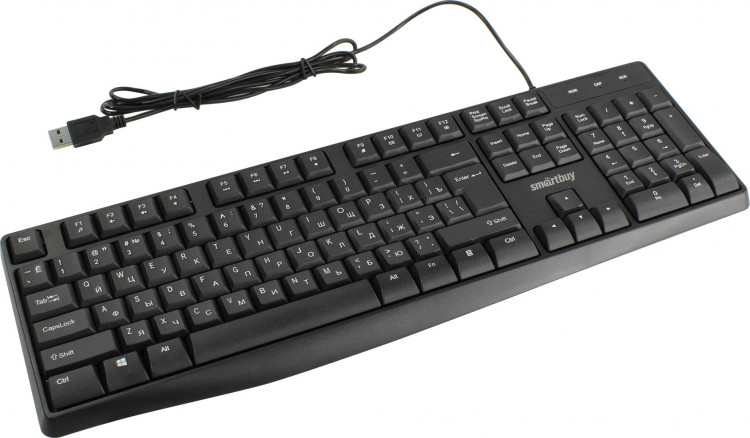 Клавиатура проводная Smartbuy ONE 207 (USB, 104Кл + 12кл М/мед) [SBK-207US-K]