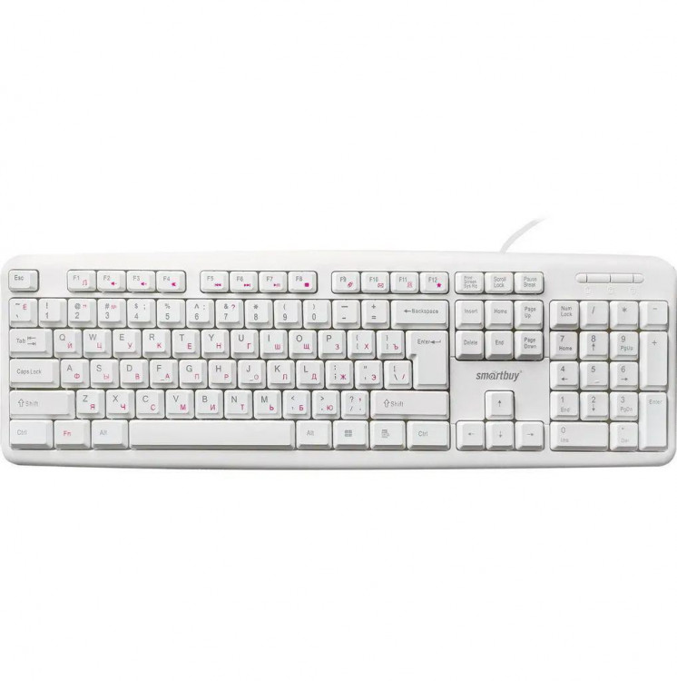 Клавиатура проводная Smartbuy ONE 210 (USB, 104Кл) [SBK-210U-W]