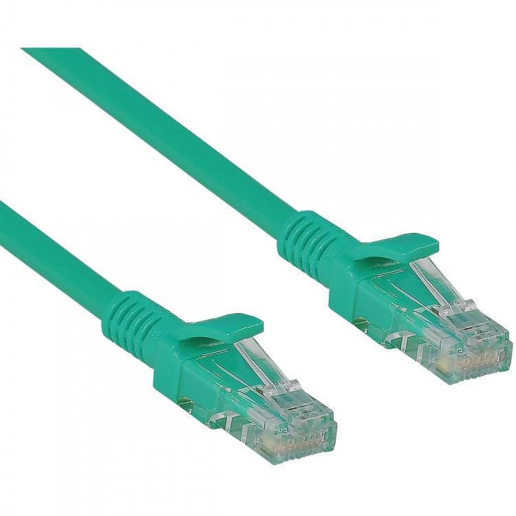 Патчкорд UTP 4P Cat.5e  (5.0м) зелёный  Exegate UTP-RJ45-RJ45-5e-5M-GN [EX282033RUS]