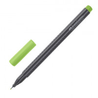 Ручка капиллярная 0.4мм трехгранная Faber-Castell "Grip Finepen" зеленая светлая [151666]