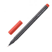 Ручка капиллярная 0.4мм трехгранная Faber-Castell "Grip Finepen" красная [151621]