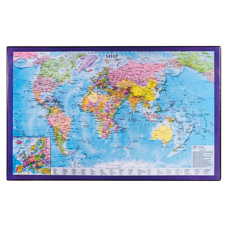 Настольное покрытие для письма и творчества 59x38см Brauberg "Карта мира" [236777]