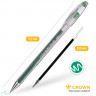 Ручка гелевая 0.5мм Crown  Hi-Jell зеленая [HJR-500В] 2