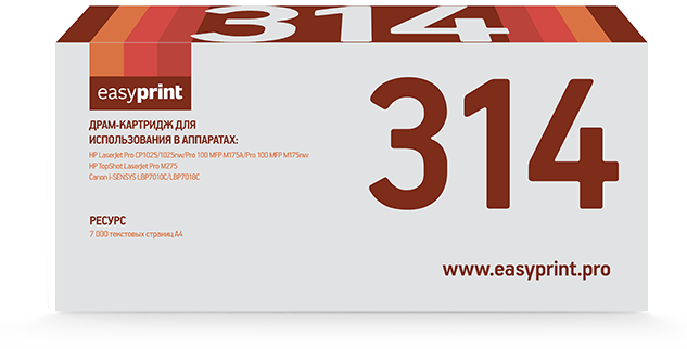 Драм-картридж [CE314A 029] EasyPrint для hp Сolor LJ CP1025, M175, M176, M177, M275, Canon LBP7010, LBP7018 (7K)