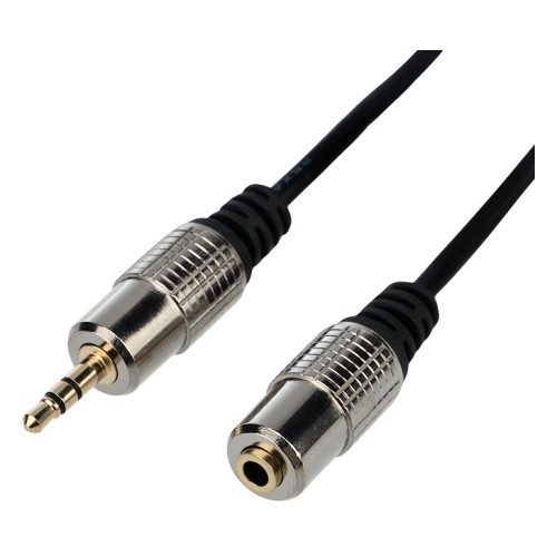 Кабель-удлиннитель аудио 3.5 Jack --> 3.5 Plug  (5.0м)  Rexant металл [17-4026]