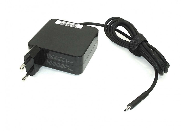 Сетевой блок питания USB-C (Type-C) 65W (5-20V, 3.25A), чёрный  VBPARTS [VB-073962]
