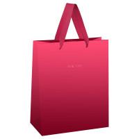 Пакет подарочный бумажный 32x26x12см MESHU "Duotone. Magenta gradient" отделка фольгой, матовая ламинация [MS_51959]