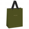 Пакет подарочный бумажный 32x26x12см MESHU Olive tone фольга, выб. лак, мат. ламинация  MS_45824  1