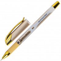 Ручка шариковая на масляной основе синяя 0.7мм грип Brauberg "Delta Plus Gold" [144256]